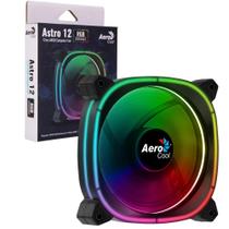 Cooler Fan Aerocool Astro 12 de Gabinete Iluminação Led Rgb Com ASUS AURA Sync, MSI Sync e Gigabyte RGB Fusion 120mm 12V