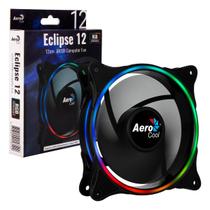 Cooler Fan Aerocool Eclipse 12, ARGB, 120mm, Cabo Adaptador de 6 Pinos, Preto