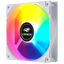 Cooler Fan C3Tech F9-L260WH,120mm, Conector ARGB 6 pinos, 1200 RPM, 9 Lâminas, Silencioso - Branco