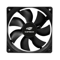 Cooler Fan C3Tech Storm, 80mm, 4 Pinos Molex, 2.200 RPM, F7-PW10BK, Preto, S/Caixa