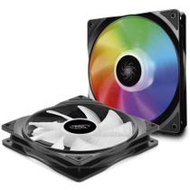 Cooler Fan Deepcool CF 140, 2 Unidades, 140mm, RGB, Preto - DP-FA-RGB-CF140-2