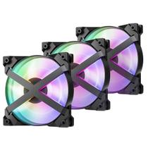 Cooler Fan DeepCool MF120 GT, 3 Unidades, 120mm, ARGB, Branco - DP-GS-F12-AR-MF120GT-3P