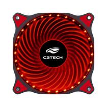 Cooler Fan F7-L130RD Storm 12CM 30Led C3Tech, Com LED Vermelho, Conector Molex 4 Pinos, Placa-Mãe 3 Pinos, 20 mil horas