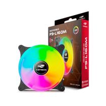 Cooler Fan F9L160BKM C3Tech 120 mm RGB Multicor, 9 lâminas, Rolamento Hidráulico, 1 200 RPM, Molex 4pinos Cooler Fan F9L160BKM C3Tech 120 mm RGB Multicor, 9 lâminas, Rolamento Hidráulico, 1 200 RPM, Molex 4pinos