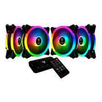 Cooler Fan Gamdias Aeolus ARGB 120mm Kit 4 Fans Com Controladora Controle Remoto M2-1204R