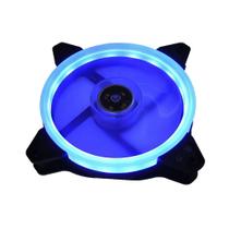 Cooler Fan Gamer Led Duplo 12x12 Azul Gabinete Pc Ventoinha