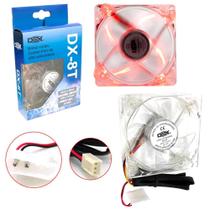 Cooler FAN LED Vermelho 80MM DX-8T DX-8T DEX - Vitrine