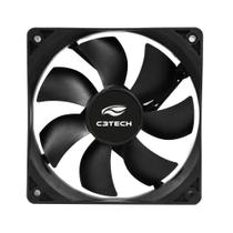 Cooler Fan Para Gabinete C3Tech 8cm 80mm Preto F7-Mb10k