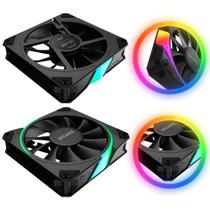 Cooler Fan Para Gabinete Gamer Com Iluminação Argb Sangue Frio 3 Black Vulcan Cor Preto - Pcyes