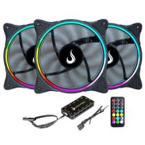 Cooler Fan Rise Mode Laser, 3 Unidades, 120mm, ARGB, Preto - RM-RGB-05-5V