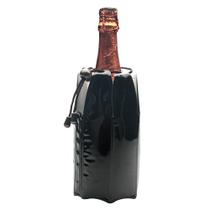 Cooler Garrafa Champanhe Plástico Preto -Vacu Vin