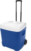 Cooler Igloo Ice Cube com Rodas 56,8L Branco e Azul Cooler Igloo Ice Cube com Rodas 56,8L Branco e Azul