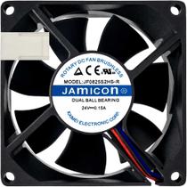 Cooler JF0825S2HS-R 24V 3.6W 0.15A 3L 3 Pinos 80X80X25MM B2