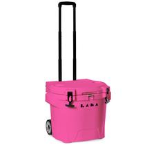 Cooler LAKA 30QT Rotomoldado com Rodas Isolado Rosa Cooler LAKA 30QT Rotomoldado com Rodas Isolado Rosa