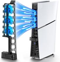Cooler LED Para Playstation 5 Slim Digital e Ultra 3 Ventoinhas 1 Usb