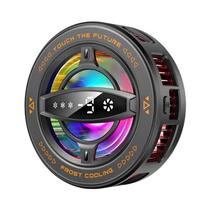 Cooler Magnético Universal Portátil Para Telefone Com Display Digital E Luzes RGB Ventilador Potente