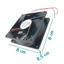 Cooler Mini Ventoinha 12v 80x80x25mm 01 Unidade GP Chocadeiras