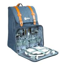 Cooler Mochila Picnic Park Kit RPET 300D com Forro PEVA 32x23x43 cm Azul - NTK Cooler Mochila Picnic Park Kit RPET 300D com Forro PEVA 32x23x43 cm Azul - NTK