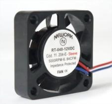 Cooler Nework 12V RT-080 14.204E 80X80X25mm BUCHA Amp.: 0,18 RPM: 3000 2 FIOS C/ CONECTOR - 802512B