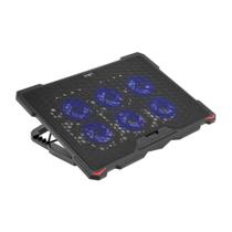 Cooler Notebook 6 Fans 6 Ventoinhas Led E Usb Hub Preto