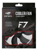 Cooler p/ gabinete 12cm storm f7-100bk preto - c3 tech Cooler p/ gabinete 12cm storm f7-100bk preto - c3 tech