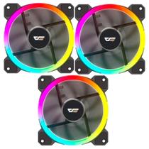 Cooler para Gabinete DR12 PWM Aura Spectrum Argb 120mm Kit com 3 Darkflash Cooler para Gabinete DR12 PWM Aura Spectrum Argb 120mm Kit com 3 Darkflash