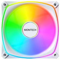 Cooler Para Gabinete Montech RX120 Pro, ARGB, 120mm, Reverse, PMW, Branco