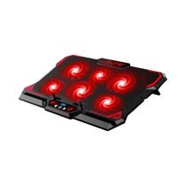 Cooler Para Laptop Gamer De 17 Polegadas Com Seis Ventiladores, Tela LED, Duas Portas USB, 2600RPM