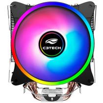Cooler para Processador C3Tech, LED Multicores, Intel/AMD, 120mm, Preto - FC-L100M