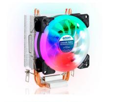 Cooler para Processador Intel e AMD com Dissipador e 2 Tubos Heatpipes RGB EXBOM - H2200