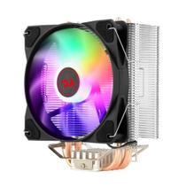 Cooler Para Processador Redragon TYR Led Rainbown Intel/AMD 120mm PWM Fan 4 Heat Pipes TDP - CC-9104
