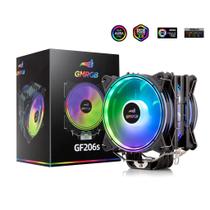 Cooler RGB Gamer LED Radiador 6 Tubos Gmrgb Refrigerador De Ar CPU Gabinete PC Gamer