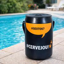 Cooler Térmico Alça Ajustável 24 A 30 Latas Preto Sextou - Preto Sextou