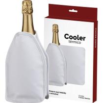 Cooler Térmico com Gel Branco Brasil do Vinho - Ideal p/ garrafa de Espumante ou Vinho