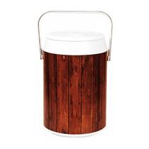 Cooler Térmico Personalizado com Estampa de Madeira 22 Litros Para até 30 Latas de 350ml Estilo Praia - PA04021AI