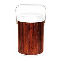 Cooler Térmico Personalizado Estampa de Madeira 22 Litros P até 30 Latas Cerveja PA04021AI