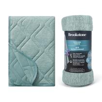 Cooling Comfort Throw Brookstone Green Milieu nylon/algodão