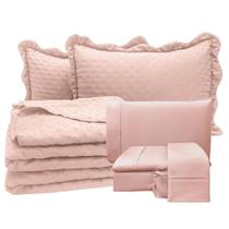 Coordenado Cobre Leito King E Lençol Diplomata 7 Peças Rosê Coordenado Cobre Leito King E Lençol Diplomata 7 Peças Rosê