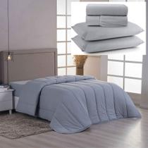 Coordenado Edredom E Lençol King Sereno Em Malha 5 Peças Coordenado Edredom E Lençol King Sereno Em Malha 5 Peças