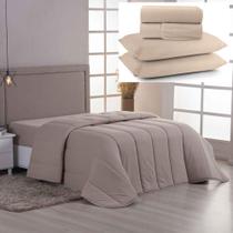 Coordenado Edredom E Lençol King Sereno Em Malha 5 Peças Coordenado Edredom E Lençol King Sereno Em Malha 5 Peças