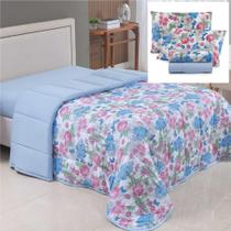 Coordenado Edredom E Lençol King Sonho Bom Em Malha 5 Peças