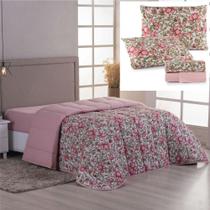 Coordenado Edredom E Lençol Queen Sonho Bom Em Malha 5 Peças
