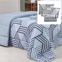 Coordenado Edredom E Lençol Queen Sonho Bom Em Malha 5 Peças