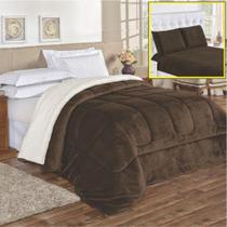 Coordenado Edredom Lã Carneiro E Lençol Solteiro Top Chick - Tabaco Coordenado Edredom Lã Carneiro E Lençol Solteiro Top Chick - Tabaco