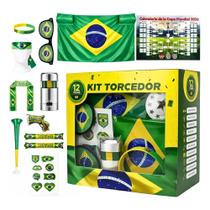 Copa do Mundo 2026 Kit Torcedor Brasil Completo 12 Itens BR888 Oficial