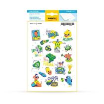 Copa do Mundo Adesivo Brazuca A5 2FL 18ETIQ Cartela