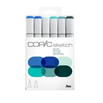 Copic Sketch Sea and Sky- Kit com 6 Cores Para Céu e Mar Copic Sketch Sea and Sky- Kit com 6 Cores Para Céu e Mar
