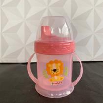 Copinho para bebê com tampa bico e alça de plástico Chiquinha kids elefante graduado 250ml Copinho para bebê com tampa bico e alça de plástico Chiquinha kids elefante graduado 250ml