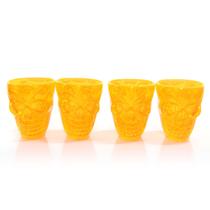 Copinho Shot Laranja Crânio Halloween Abrakadabra Fantasias Copinho Shot Laranja Crânio Halloween Abrakadabra Fantasias