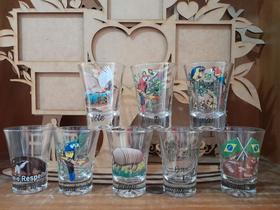 copinho vidro decorado animais e aves do pantanal e cerrado